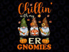 Chi-llin With My ER Gnomies Png, Nurse Gnome Thanksgiving Fall Png, Funny Chilling Gnomes Png, Gnome Pumpkin Png, Gnomes Thanksgiving Png