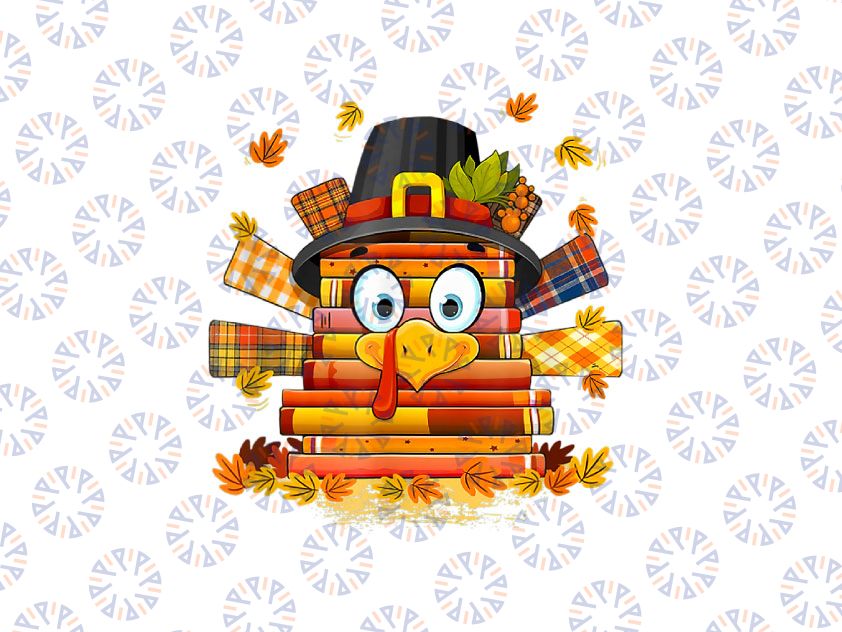 Funny Turkey Book png, Funny Book Lover png, Reader png, Librarian Gift, Fall Autumn Thanksgiving Gift