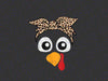 Turkey with Bow - Thanksgiving Png, Turkey Face Png, Kids Thanksgiving Png, png Sublimation Digital Download