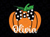 Personalized Name Cute Pumpkin Svg, Girl Halloween Svg, Pumpkin with Bow Svg, Fall Cut Files