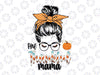 One Thankful Mama Png, Messy Bun png, Thanksgiving Png, Pumpkin Season, Mom Clipart Sublimation Design Downloads