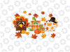 Cute Turkey Autism Awareness Puzzle Pumpkin PNG, Thanksgiving Png, Turkey Thanksgiving Sublimation Digital Download