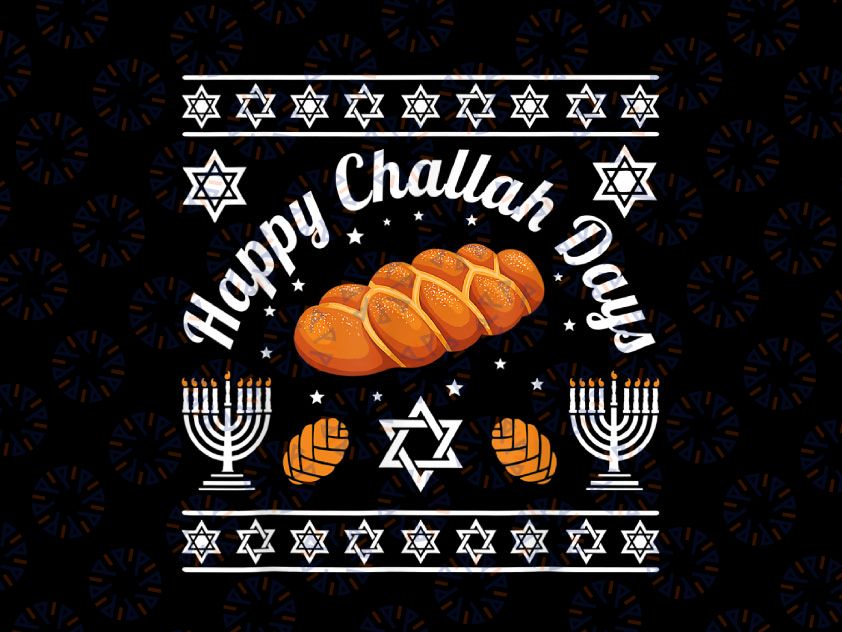 Happy Challah Days Ornament Png, Hanukkah Ornament, Hanukkah 2021 Ornament, Thanksgiving png Sublimation Digital Download