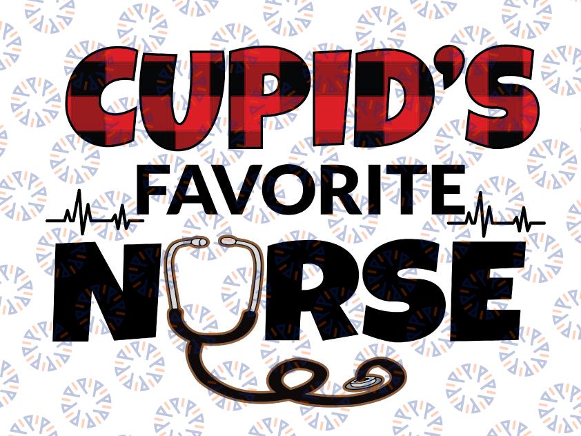Red Plaid Cupid's Favorite Nurse Stethoscope PNG, Valentine's Day Png, Cupids Favorite Nurse Png, Nicu Nurse Png, Nurse Student Png