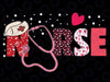Nurses Valentines Day Hearts Stethoscope Png, Love Nurses Valentine Png, Happy Valentine's day Png, Digital Download