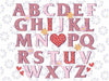 ABC Alphabet I Love You English Teacher Valentines Day Svg, Love You Alphabet Svg,  Valentine's Day, Digital Download