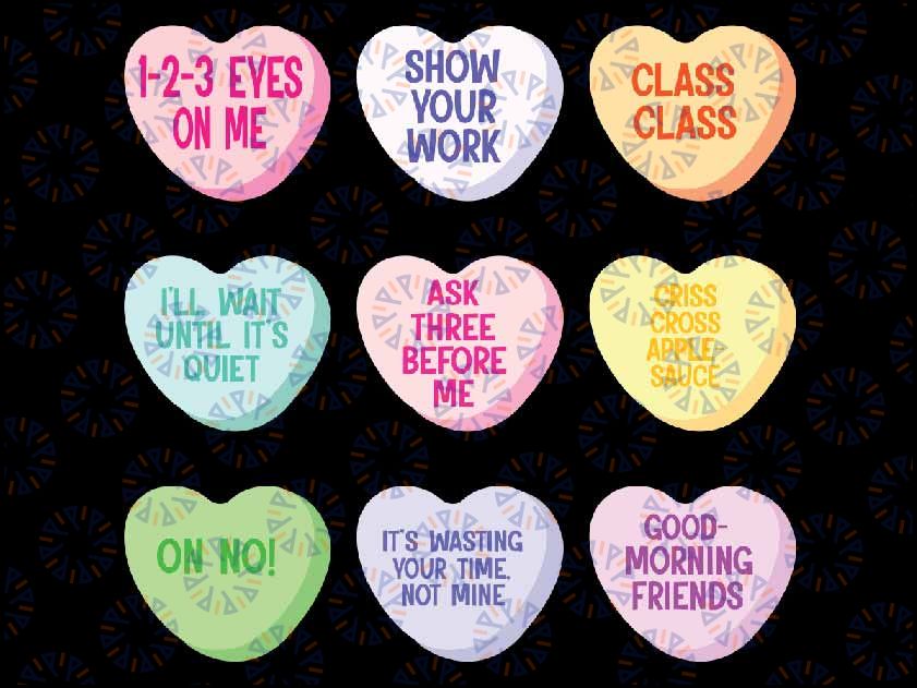 Funny Teacher Valentines Day Conversation Heart School Svg, Love Valentine Cute, Happy Valentine Day, Digital Download