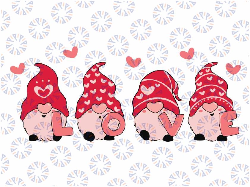 Funny Valentines Day Gnome Apparel Svg, Gnomes With Love Hearts Svg, Love Gnome , Valentine Day Svg, Digital Download