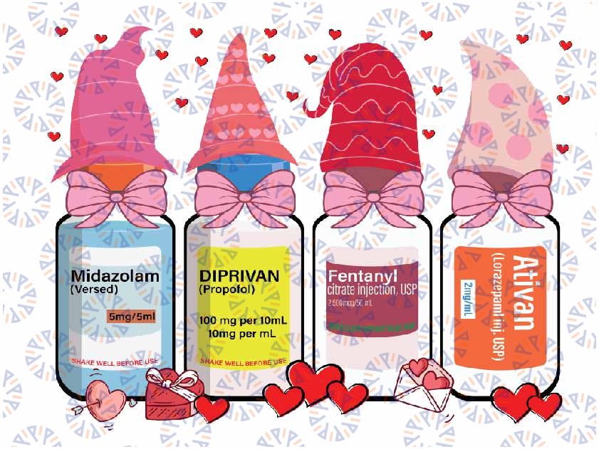 ER Nurse Png, Happy Valentines Day, ICU Nurse Png, Valentines Day Nurse, ICU Valentines Day, Pharmacology Gnome Png, Digital Download