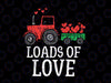 Loads of Love Construction Vehicles Valentine's Day Dump Truck Crane Png, Valentine's day Png, Pickup Truck Png
