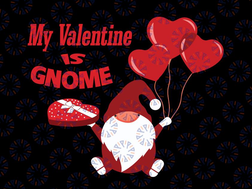 Gnomes Valentine's Day Svg, My Valentine Is Gnome Valentines svg png, Valentines Day, Valentines Day Gift, Cute Valentine svg png dxf
