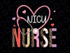 NICU Nurse Valentine PNG, Leopard Print Heart Stethoscope Nursing Png, Western Valentines Day Love Nurse Png Sublimation Design
