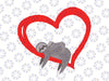 Sloth Love Holding Heart Valentines Day SVG PNG, Cute Animal Lover Svg Png, Valentine sloth Svg, Cute Baby Sloth With Heart Svg Png Cut File