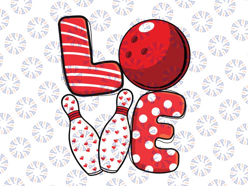 Love Bowling Ball & Pins group Matching Valentine Bowling SVG PNG File Happy Valentines day, Bowling ball Design, Bowling pin