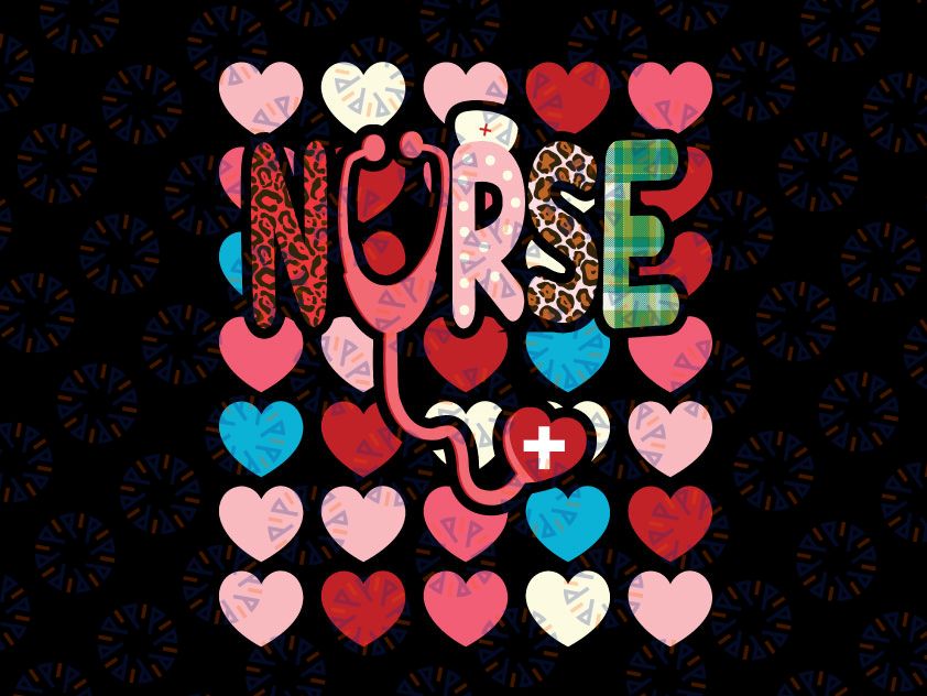 Love Stethoscope Nurse Life Valentine Day 2022 Nurse PNG Sublimation Design, Valentines Day Nurse Png, Love Png, Nurse Design Png, Digital Downloads