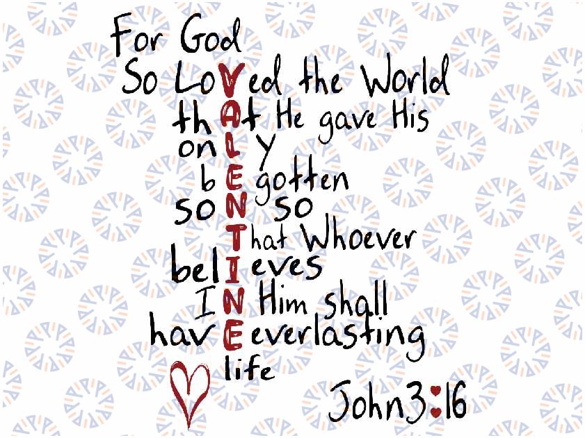 For God So Loved Svg,  Valentine Art Svg, Valentine Lettered Print Sublimation Valentine Day, Digital Download