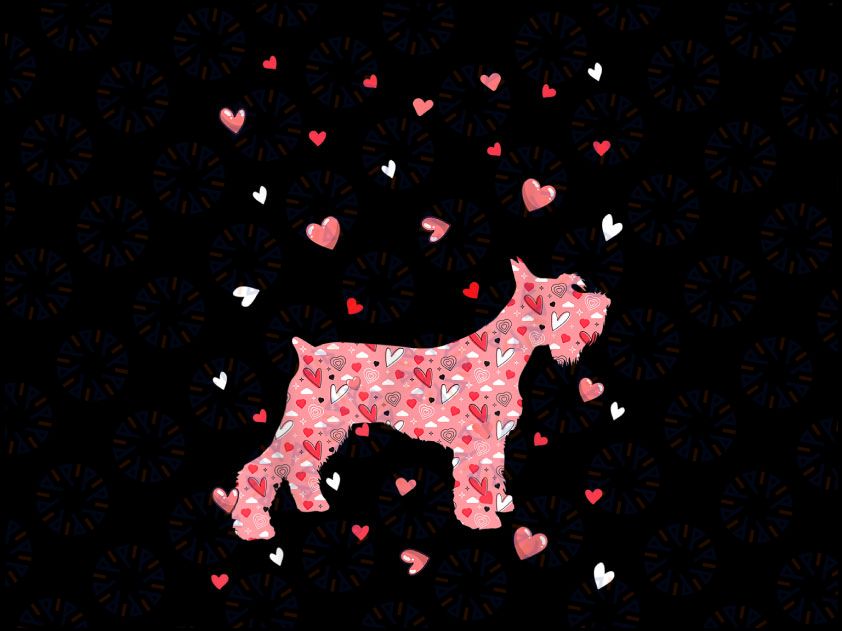 Valentines Day Love Hearts Schnauzer Dog PNG, Schnauzer Heart Valentines Png, Valentines Day Png, Hearts Love, Valentine Lovers Png