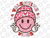 Valentine Vibes Smile Face Trendy Svg, Valentines Day Groovy Smile Cute Svg Png, Happy Valentine Day, Digital Download