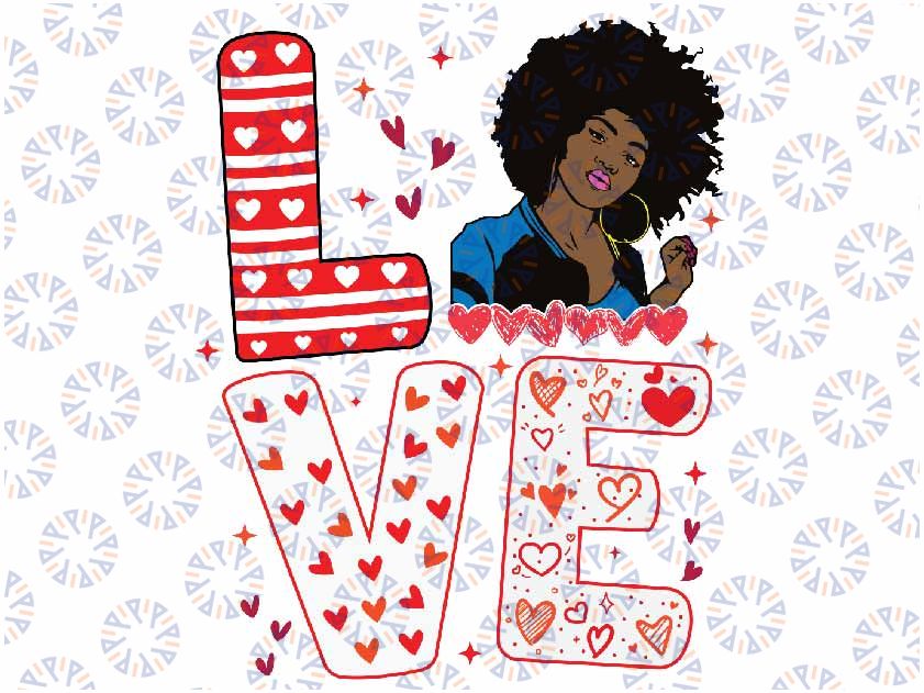 Valentine Days Black African American Costume Melanin Women Svg, Valentine Day, Digital Download