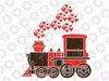 Heart Train Valentines Day Cool Railroad Love Boys Girls Svg Png, Valientine Day Train Svg, Happy Valentine Day Svg, Digital Download