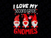I Love My Second Grade Gnomies PNG, Funny Valentine Heart Teacher Png, Love my Gnomies Png, Valentine’s Gnomes Png, Teacher Png, Kids Valentine’s Day Png