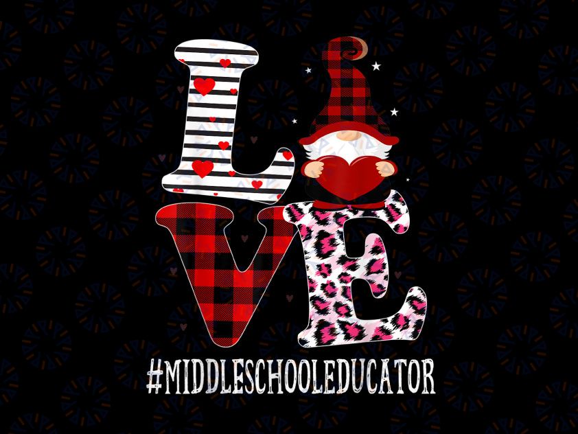 Middle School Educator Png, Love Leopard Appreciation Valentine Png, Valentines Day Png, Funny Valentine Png sublimation
