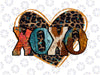 XoXo Leopard Heart Png, Cowhide Western Glitter Be My Valentine Png, Xoxo Valentine Png, Valentines Day, Sublimation Designs Downloads