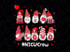 Gnome With Hearts NICU Crew Png, Valentine's Day Png, Valentine's Day Gnomes with Heart Png, Scandinavian Gnomes Png Sublimation Design Downloads