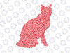 Siamese Cat Lover Png, Heart Shape Siamese Cat Png, Valentine's Day png, Valentine's Day Png, Cute Cat Png