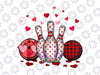 Buffalo Plaid Red Bowling Gnome Valentine Png, Bowling Ball Png, Bowling Clipart, Bowling Valentine Heart Png