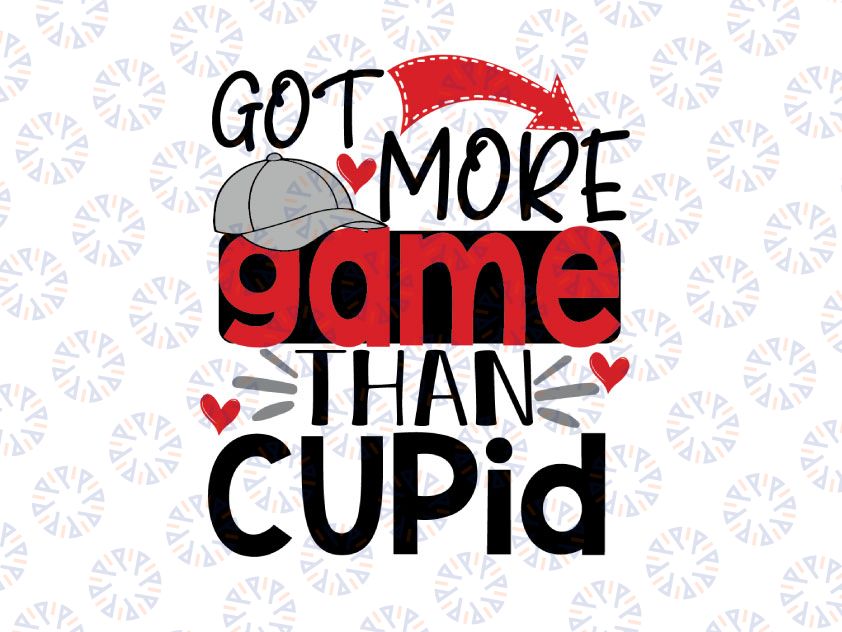 Got More Game than Cupid SVG, Valentine's Day SVG, Cupid svg, Valentine SVG, Video game cut file, boys svg Png Dxf  Digital Download