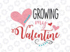 Growing My Valentine SVG DXF eps and png Files for Cutting Machines Cameo or Cricut - Pregnancy Announcement Valentines Day