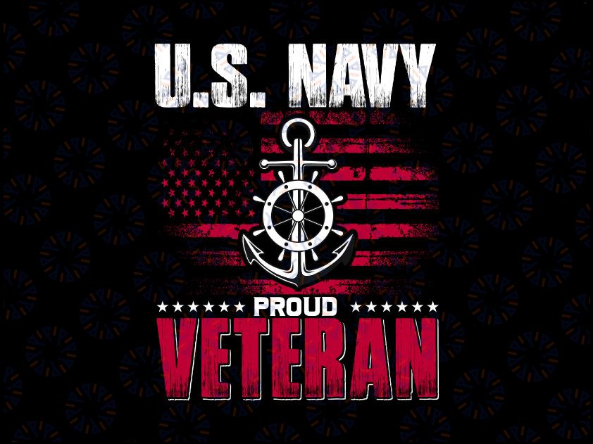 US Navy Proud Veteran png, Veteran's Day PNG, Memorial Day PNG, Clip Art, Printable, Instant download