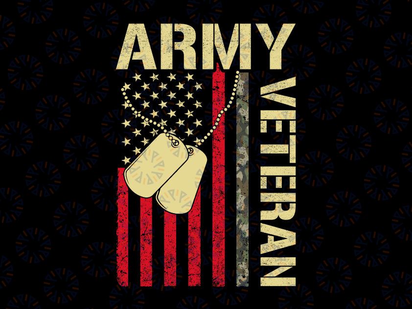 Army Veteran Flag - Veteran Day  American Army PNG, America Flag PNG Digital Download for Sublimation
