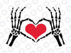 Heart In Skeleton Hands Svg, Love Svg, Valentine's Day Svg, Valentine Skeleton Hands Svg, Skeleton Boob Hands Svg, Valentine Hearts Svg, png