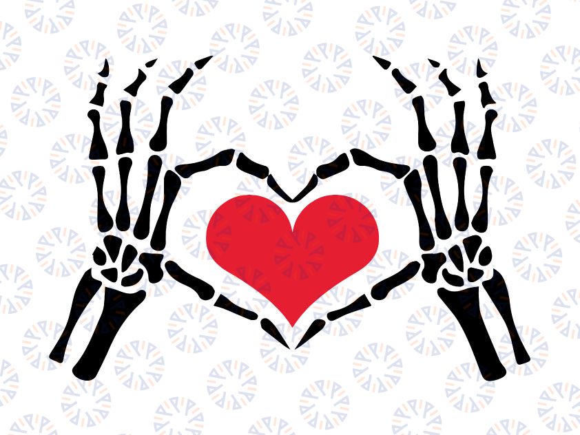 Heart In Skeleton Hands Svg, Love Svg, Valentine's Day Svg, Valentine Skeleton Hands Svg, Skeleton Boob Hands Svg, Valentine Hearts Svg, png