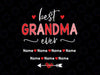 Personalized Best Grandma Ever Svg Png, Gnome Valentine Svg, Valentines Day Gift For Grandma Nana Mimi Mom Svg