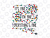 It's Fines I'm Fines Everything Is Fine Christmas Lights PNG, Christmas Png sublimation, funny christmas png Sublimation Digital Download