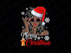 Christmas Santa Hat png, Black African Girl American Xmas png, Afro woman, Black Beauty png, Merry christmas Sublimation Digital Download