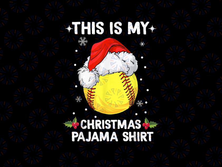 Softball With Santa Hat PNG, Softball Lover Christmas Png, Merry Xmas png, Christmas Gifts Sublimation Difgital Download