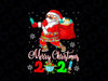 Santa Claus Vaccinated Xmas Lights PNG, Merry Christmas 2021 PNG, Santa Masked Png, Covid Christmas png, Vaccinated Christmas Png