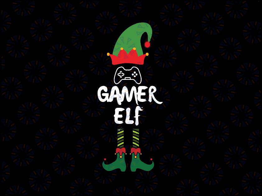 Gamer Elf SVG PNG, Family Christmas Funny svg, Elf Christmas Png, Funny Christmas, Gift For Christmas, Gamer Svg Png Dxf Digital Download