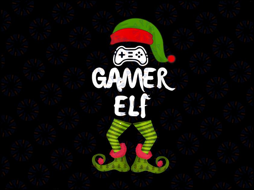 Gamer Elf PNG, Funny Christmas ELF png, Xmas Party Png, Christmas Family ELF Matching png, Holiday Gift Png Digital Download