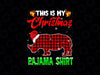 This Is My Christmas Pajama Red Rhino Plaid PNG, Funny Rhino Santa Hat PNG, Christmas png Sublimation Difgital Download