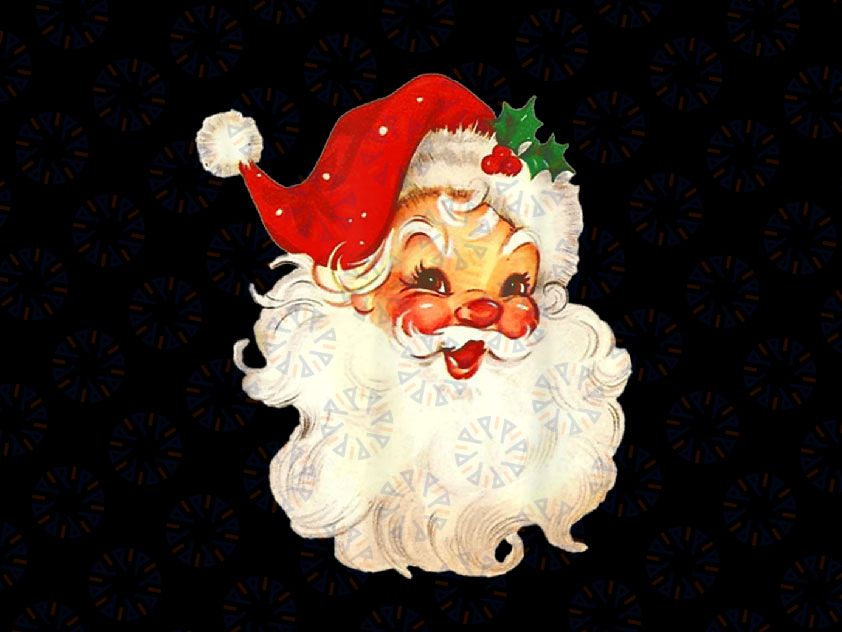 Vintage Red Santa Claus PNG, Red Christmas Design Png, Vintage Christmas Clipart, Santa Claus Png Sublimation Design