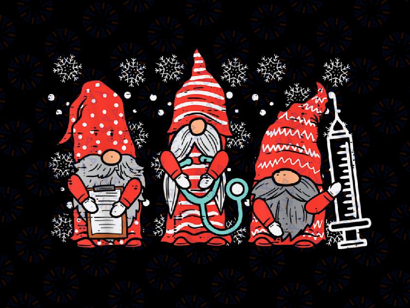 Nurse Christmas Gnomes PNG, Cute Nurses Xmas Pajamas Png, Nurse Christmas Gift, Gnome Nurse png, Gnome Christmas PNG Sublimation Design