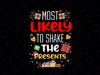 Most Likely To Shake the Presents Christmas Svg Png, Funny Matching Family Xmas, Christmas Svg, Holiday Party Gift Cut File, PNG Printing