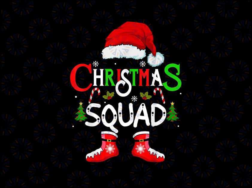 Christmas Squad Png, Funny Xmas Santa Family Pajamas 2021 PNG, Christmas Gift, Xmas Cute Shirt, Santa Claus Png For Sublimation