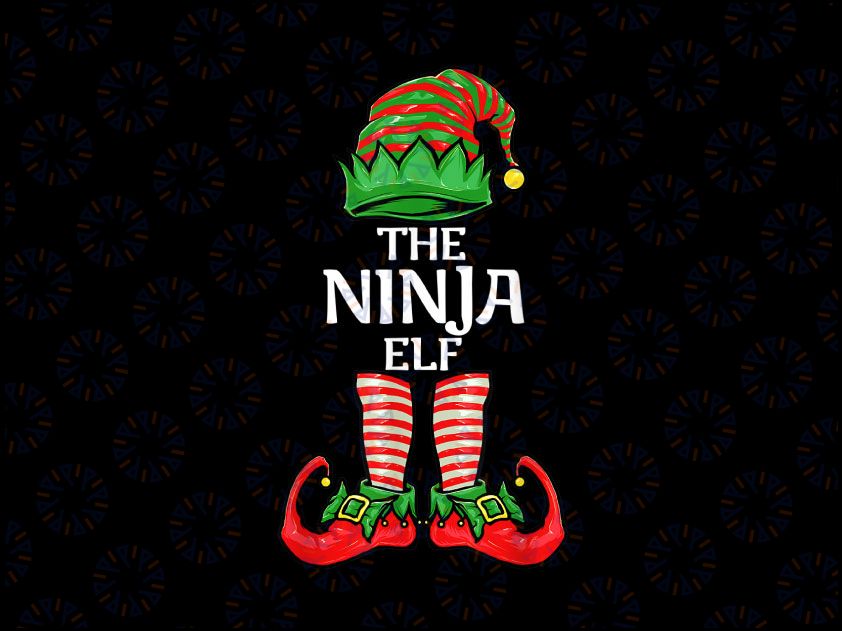 Ninja Elf Christmas PNG, Elf Christmas Png, Christmas Matching Family Png, Funny Christmas Png, Gift For Christmas PNG Sublimation