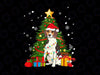 Treeing Walker Coonhound Santa Christmas Tree Light Pajama PNG, Holiday Pet Gifts Coonhound Santa Hat Dog Porcelain Christmas Png